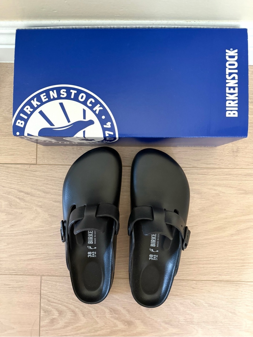 Birkenstock Boston EVA in Black - New with box, size 38